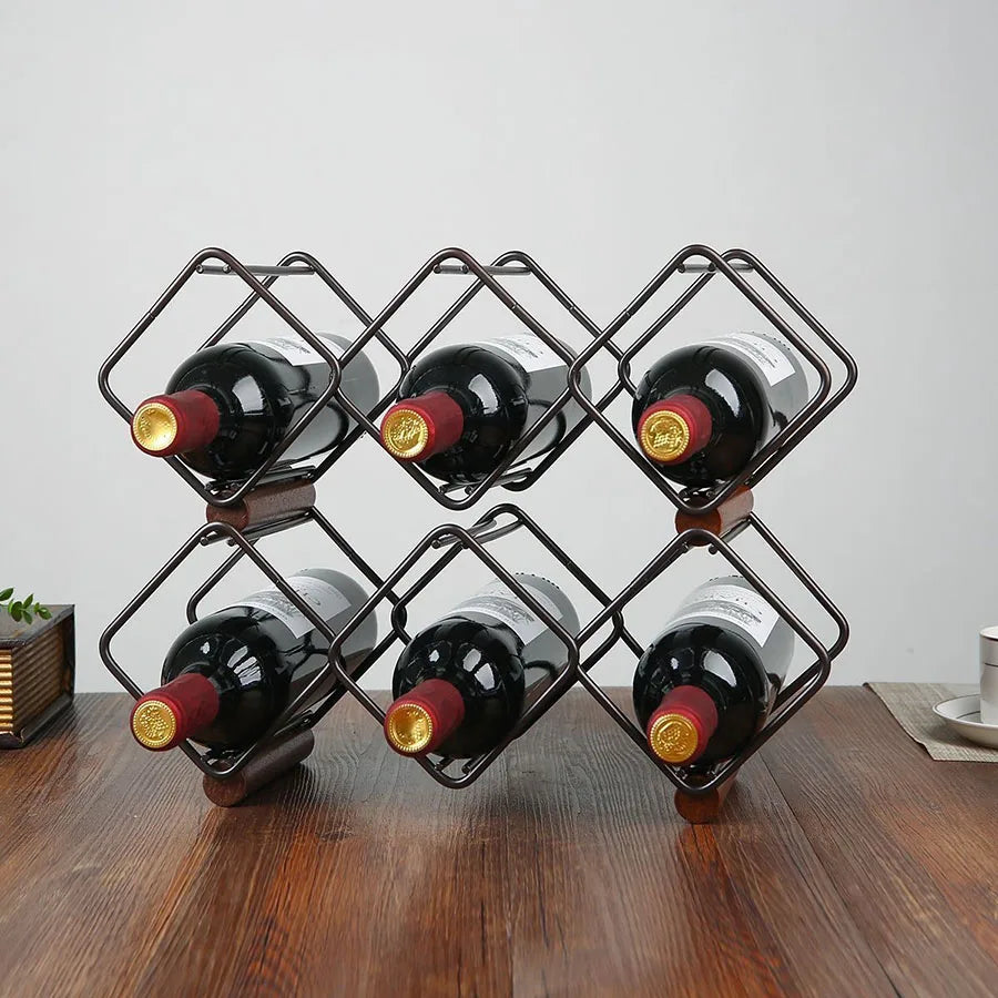 Wine Bottle Storage Modern Wine Shelf Red Wine Rack Metal Bar Accessories Honeycomb Wine Rack Wine Display Holder