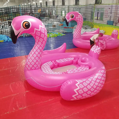 Giant Inflatable Unicorn Swimming Pool Float, Huge Flamingo Pool Accessories, Island Party Floating Beach Toy, Outdoor Toy, 6-8